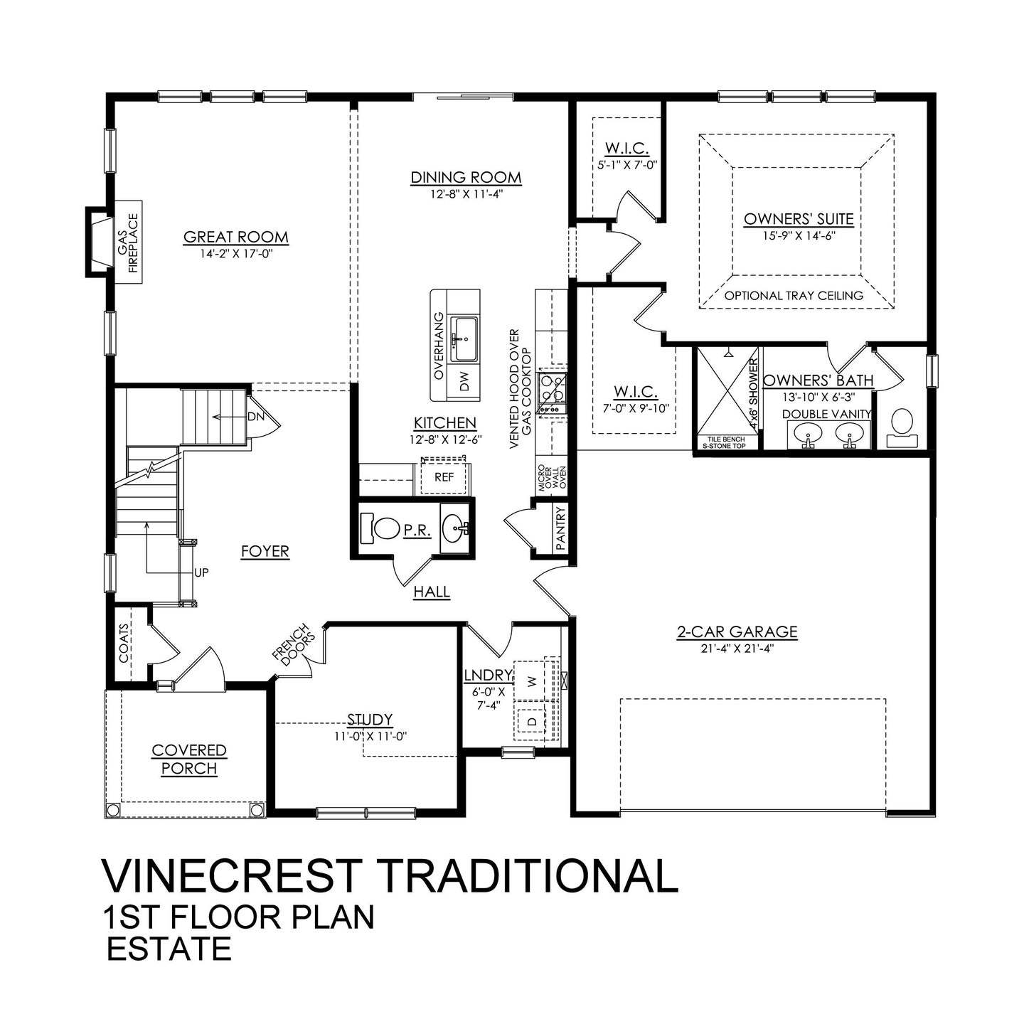 Vinecrest Traditional Estate Series - 1st Floor Plan