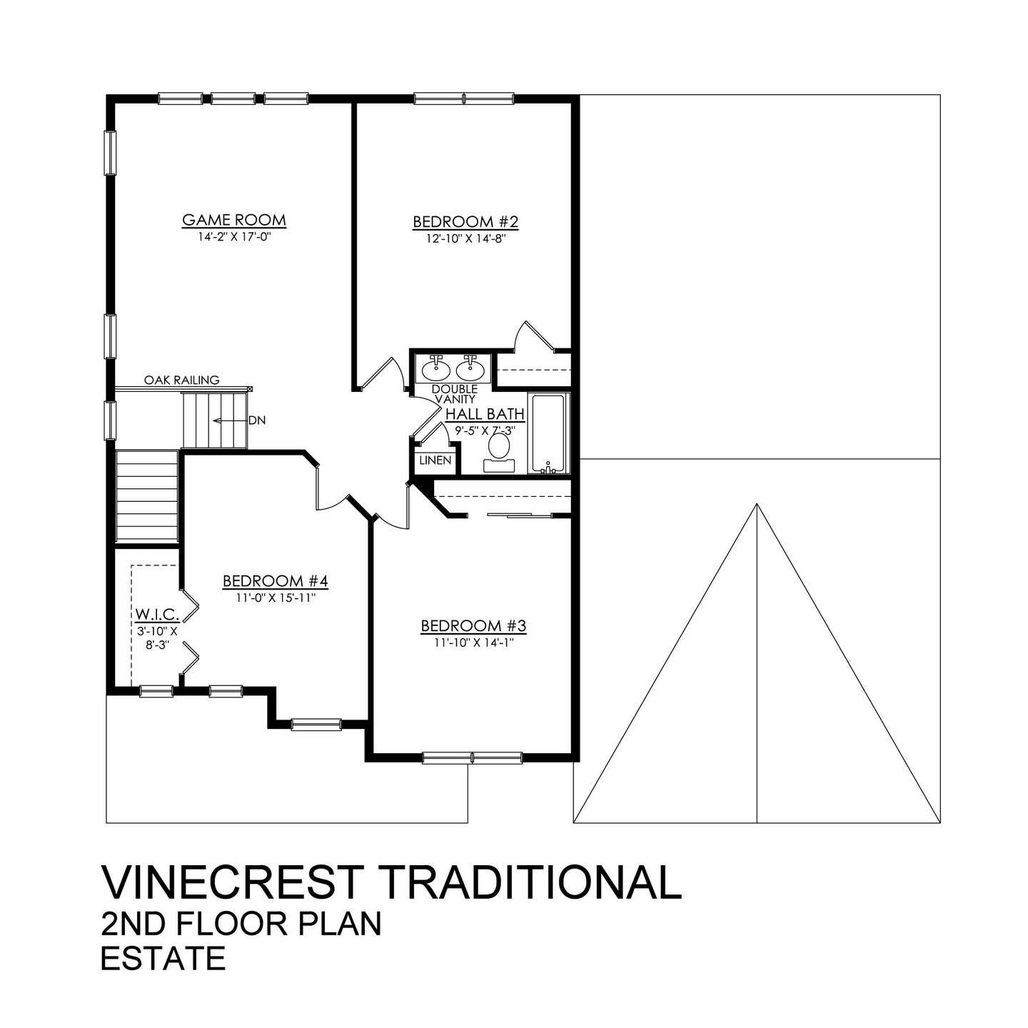 Vinecrest Traditional Estate Series - 2nd Floor Plan
