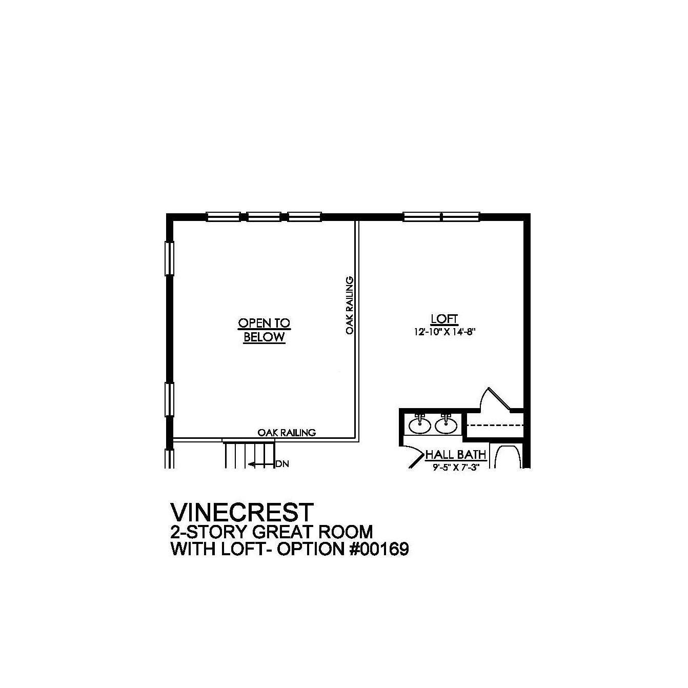 Vinecrest Optional 2-Story Great Room with Loft