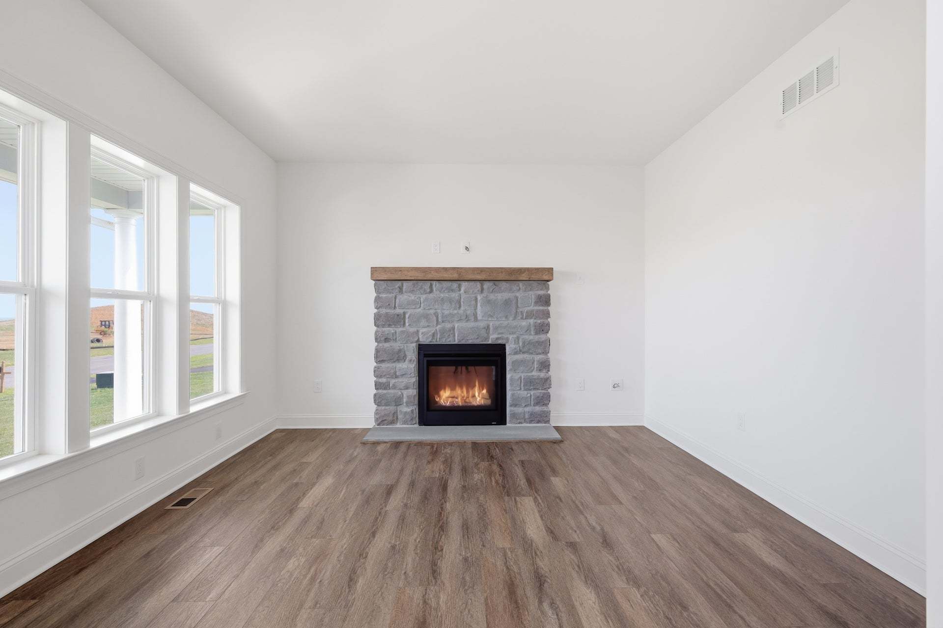 Living Room with Fireplace
