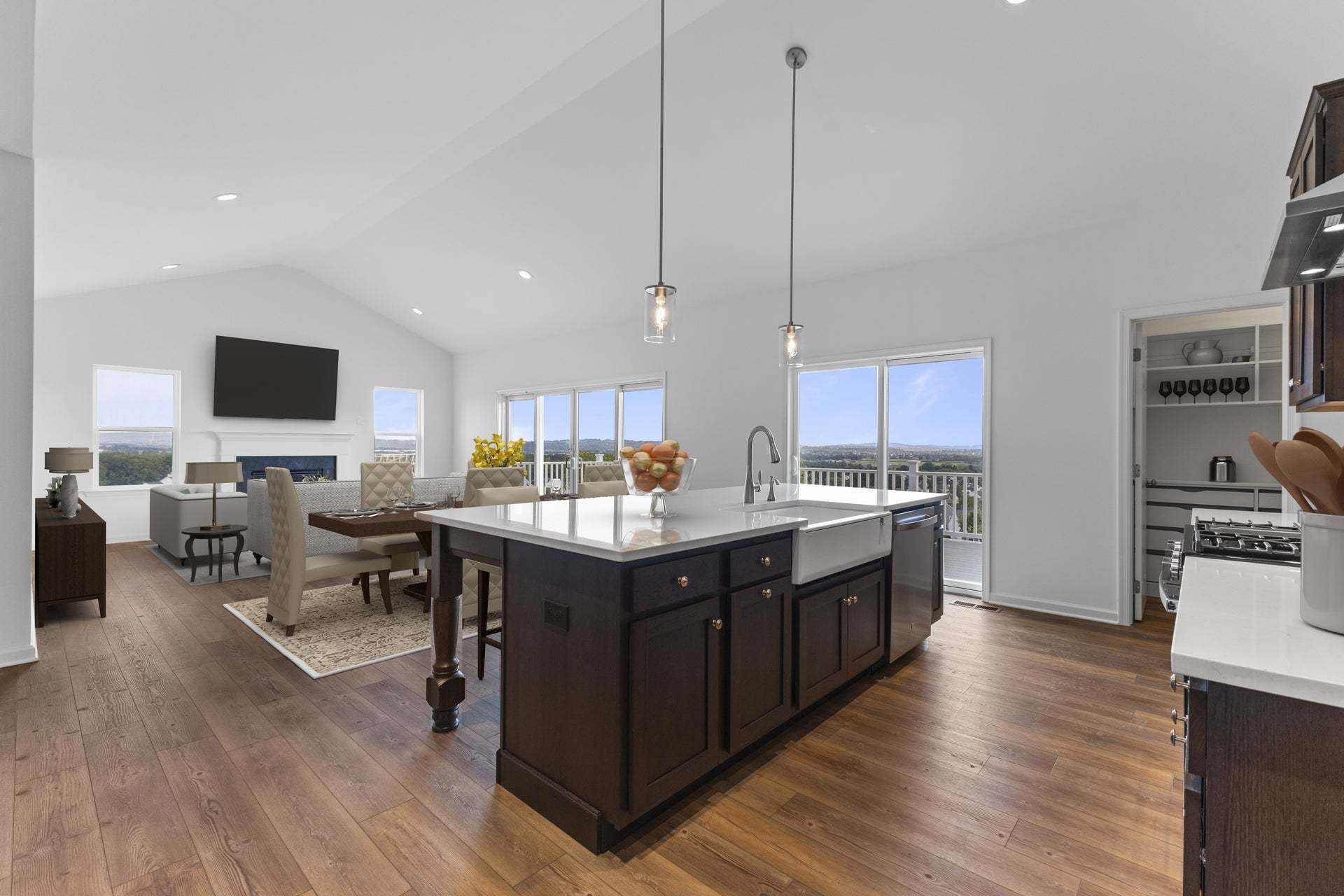 Rockford Great Room and Kitchen with Optional Window Packages