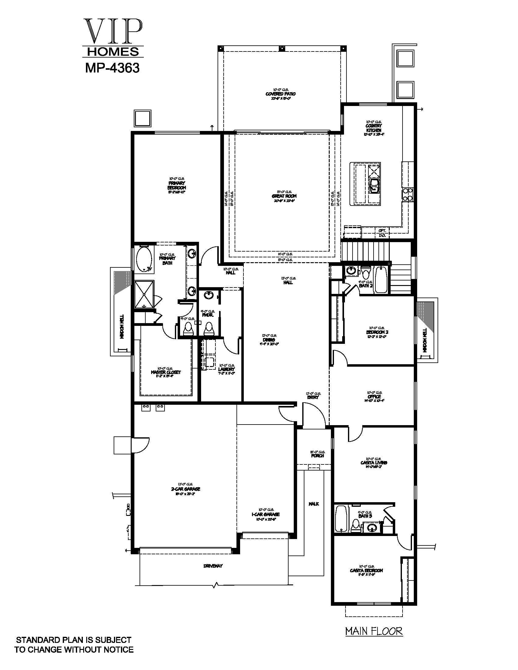MP-4364 MAIN LEVEL PLANO