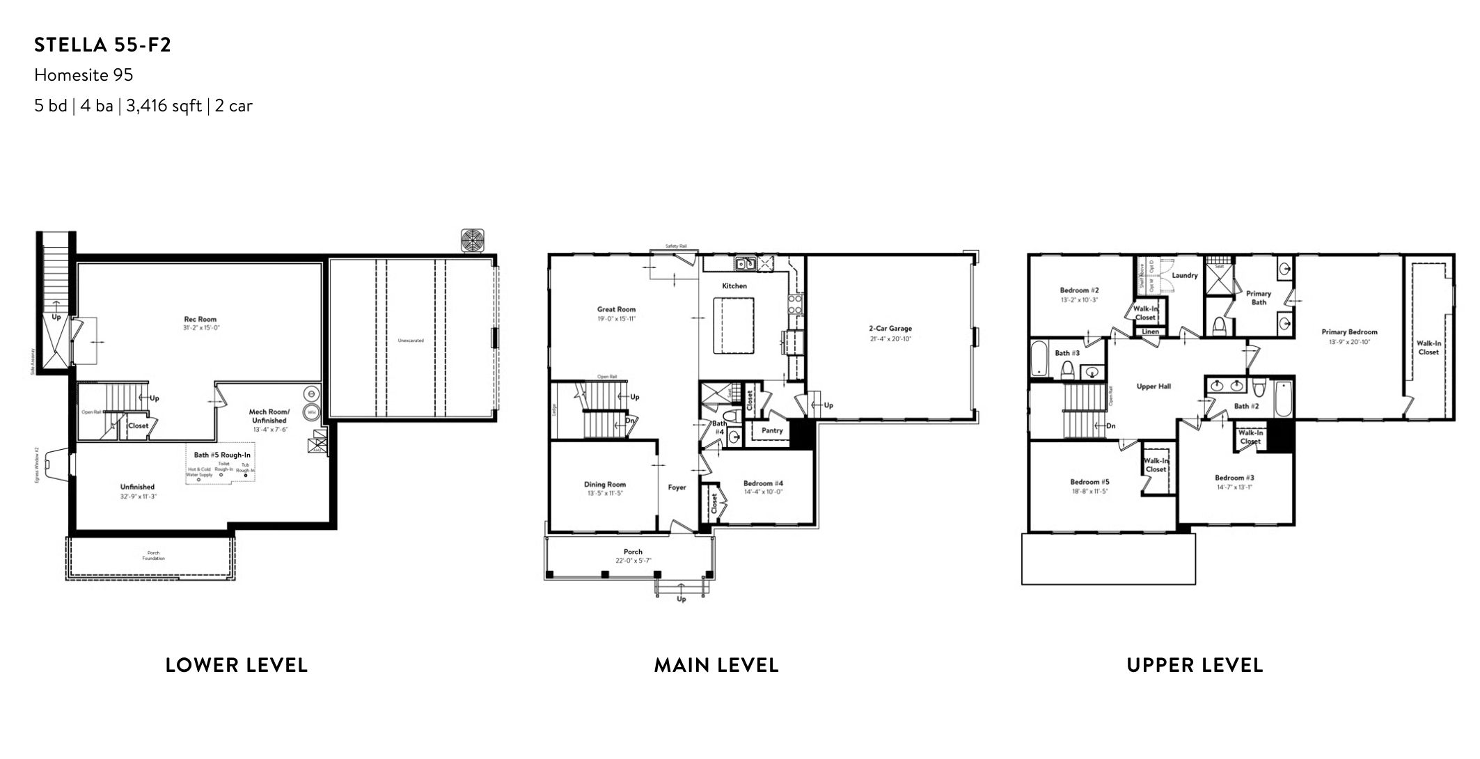 All Levels with Partially Finished Basement