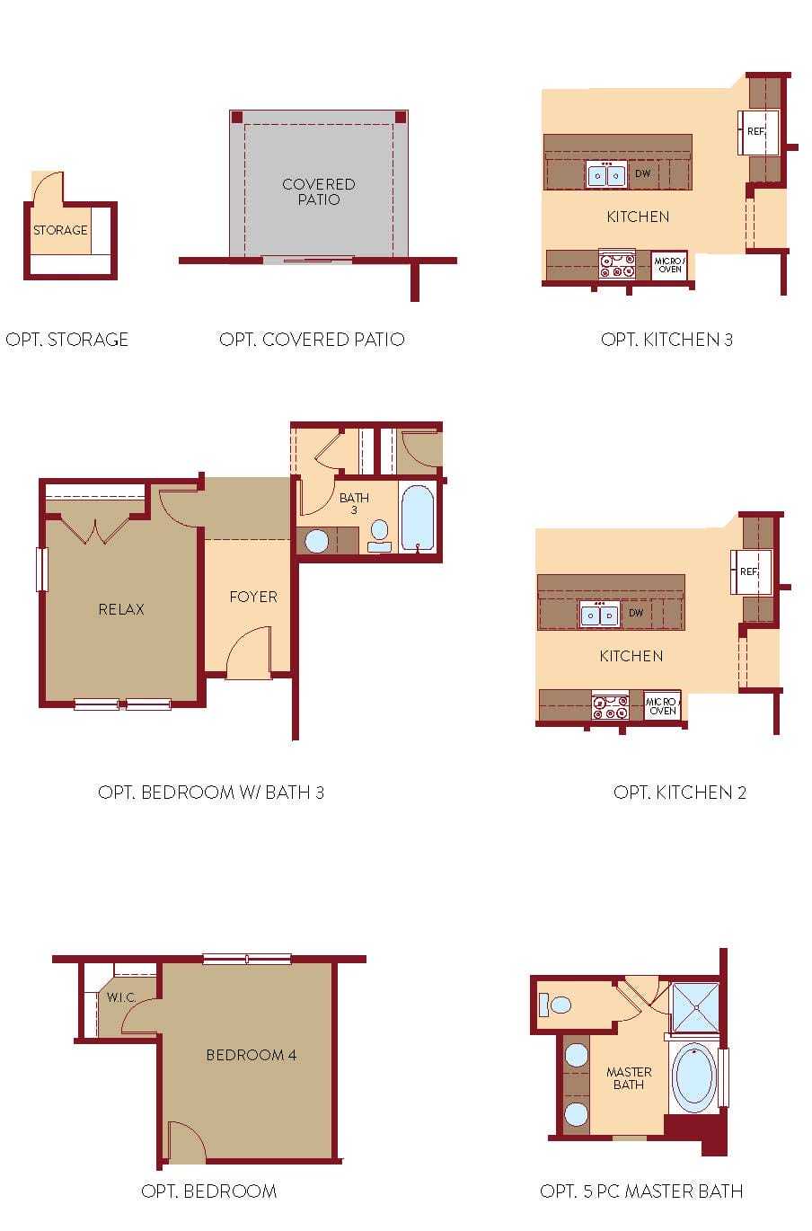 Serenity floorplan options 2487- Skybrooke thoughful series
