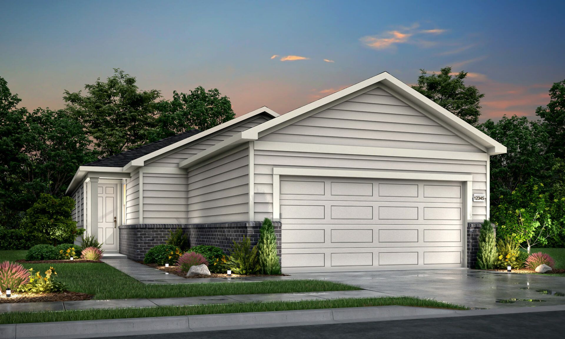 Neptune Plan at Cuatro Vientos Sur in Laredo, TX by Armadillo Homes A