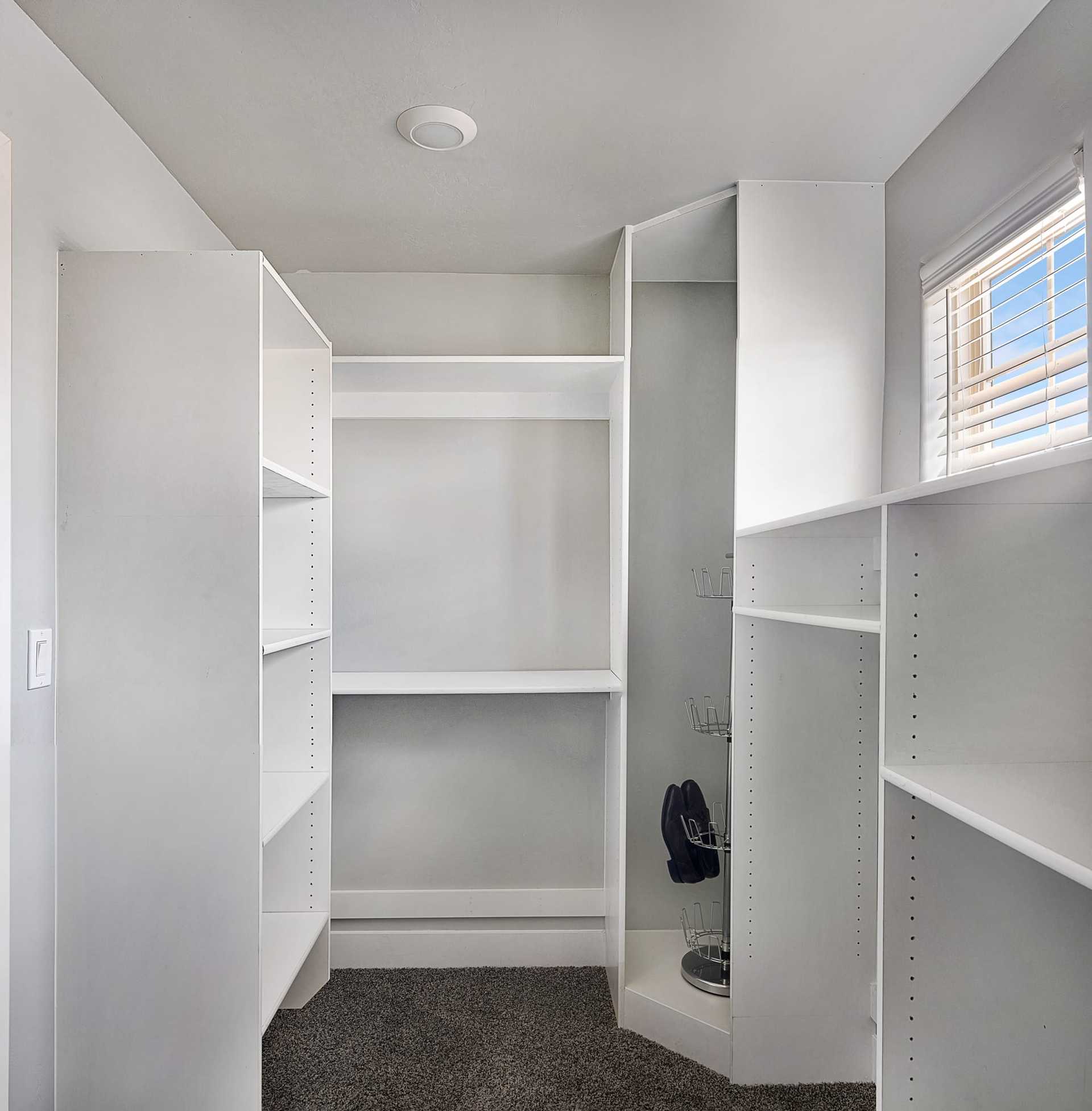 walk in closet with shoe rack westside el paso
