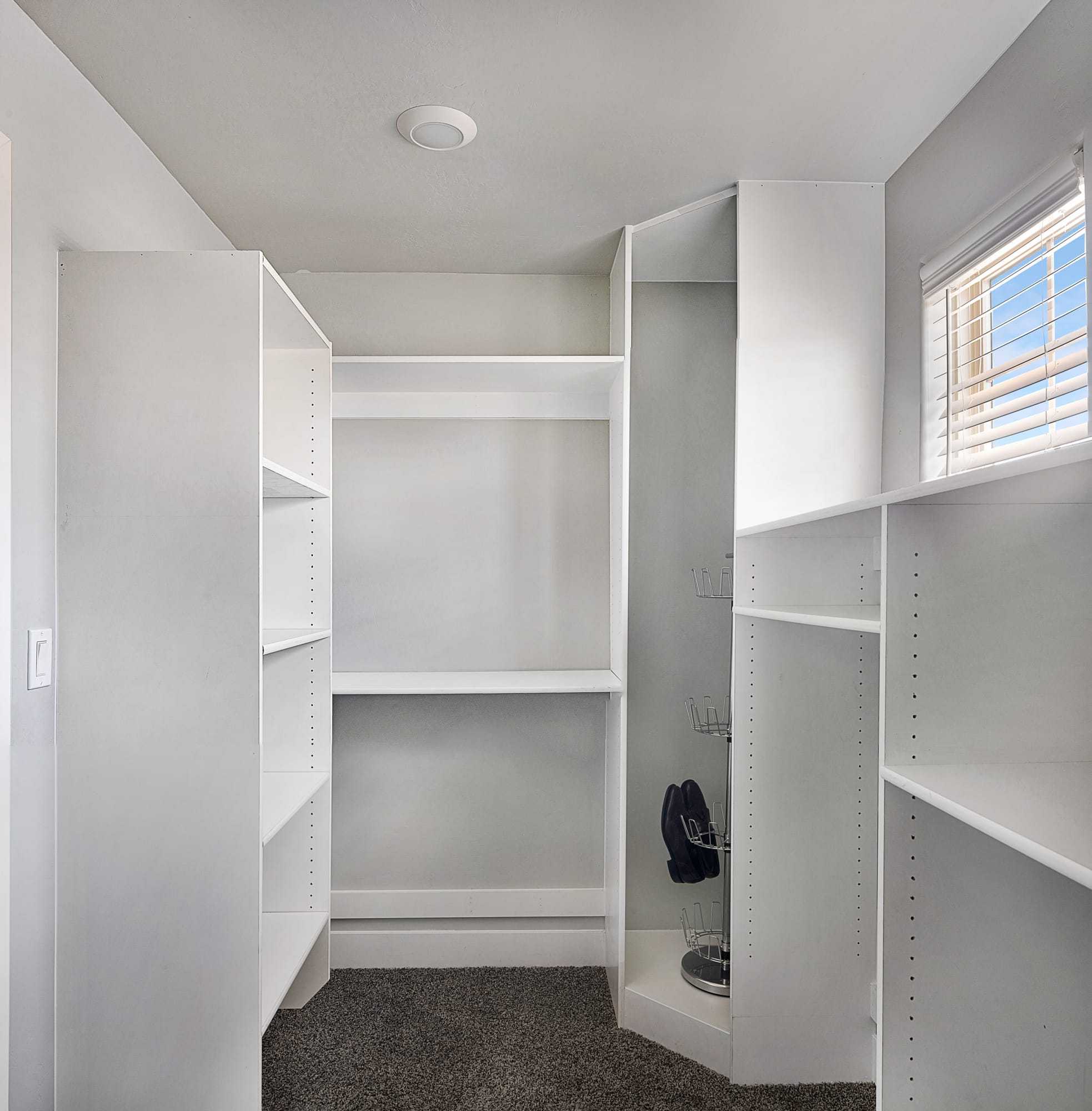 walk in closet with shoe rack westside el paso