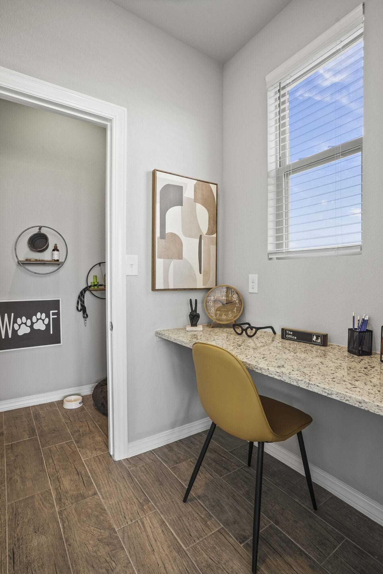 Space to do work and a room for your furr baby