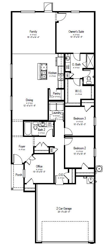 Lake View Floor Plan 1694