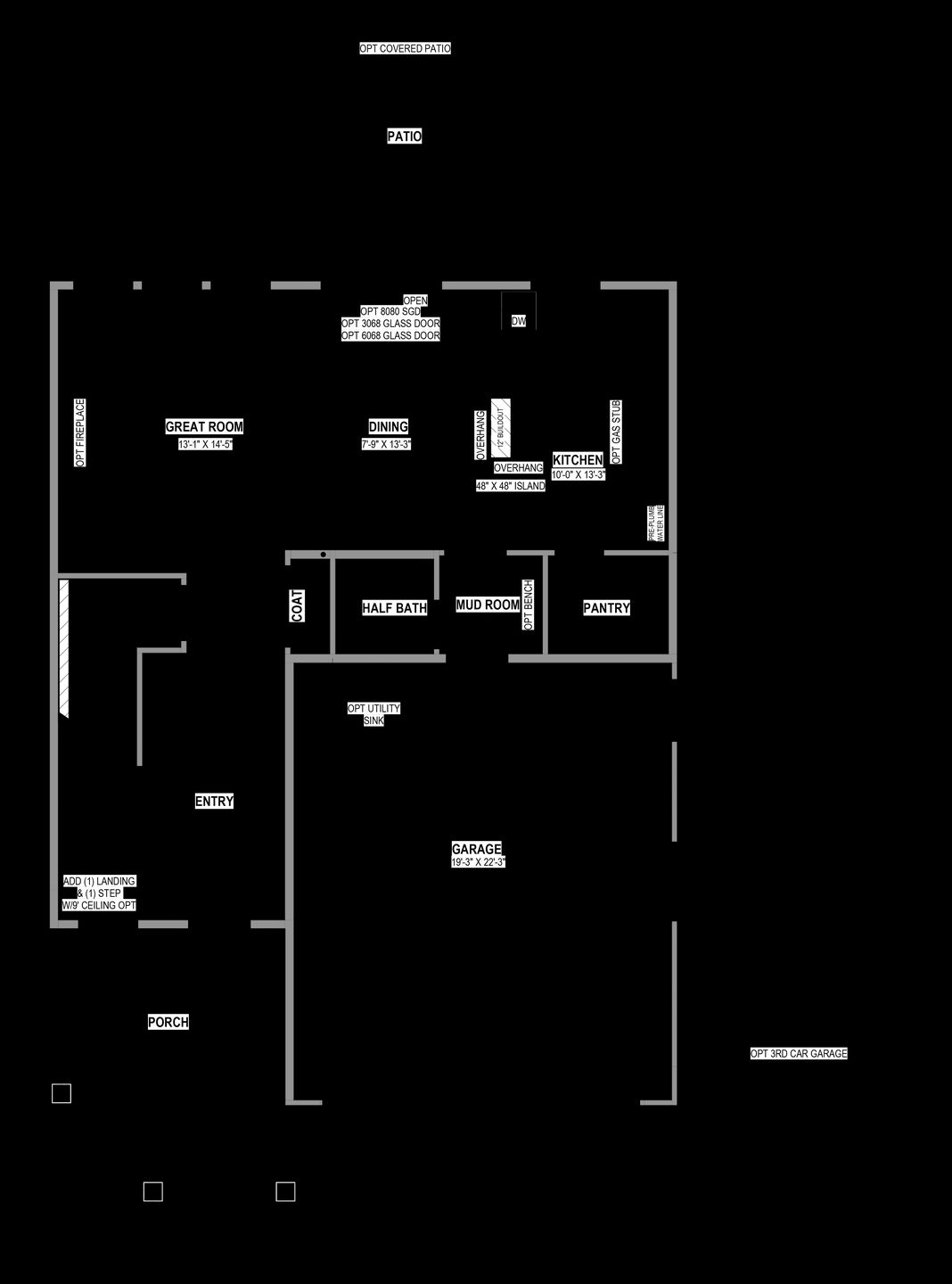 Main Level w/ Unfinished Basement