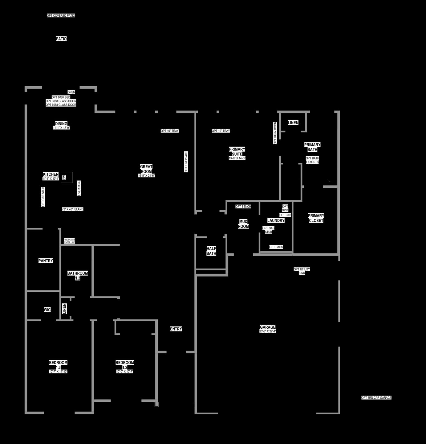 Main Level w/ Unfinished Basement