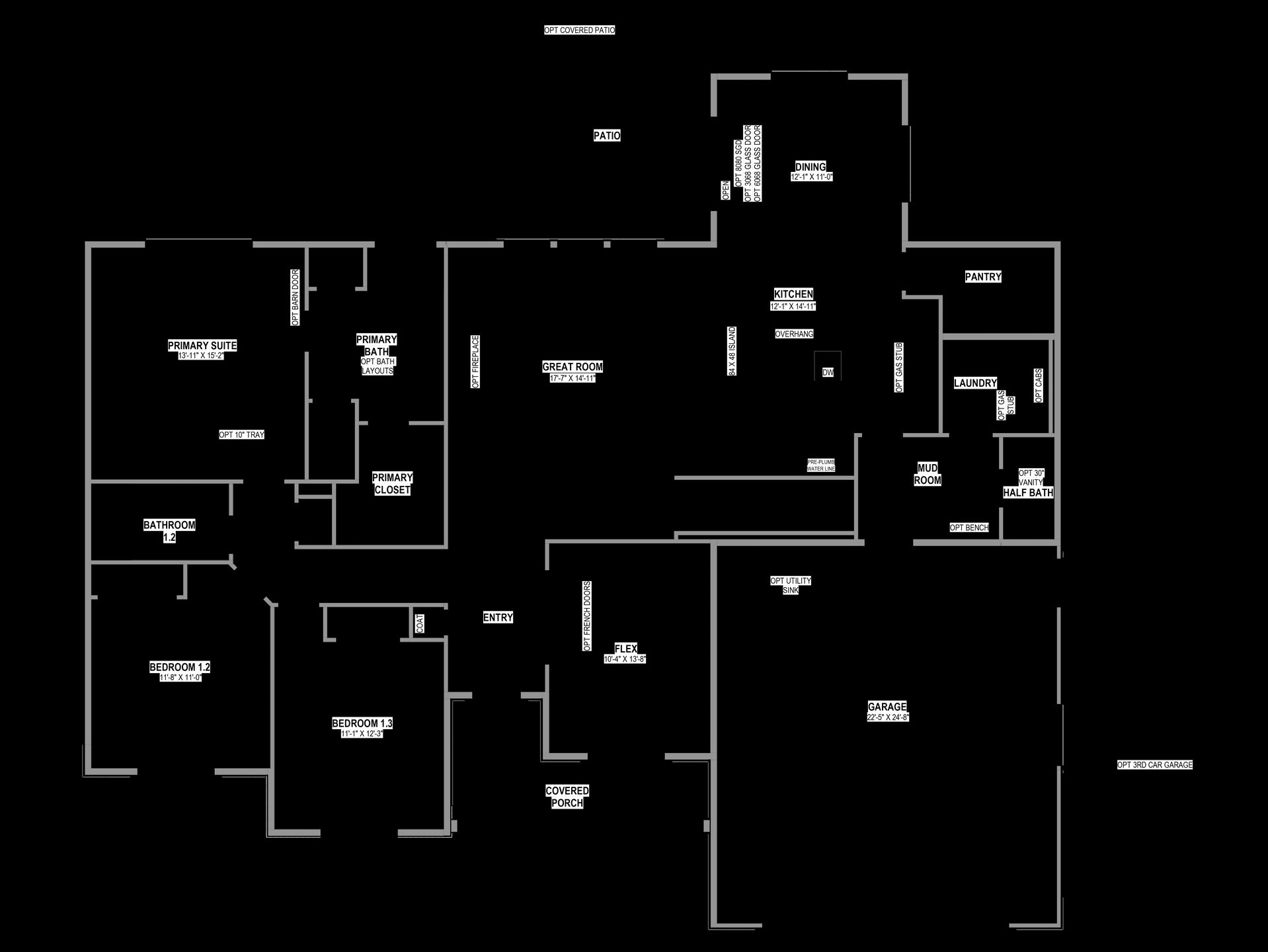Main Level w/ Unfinished Basement