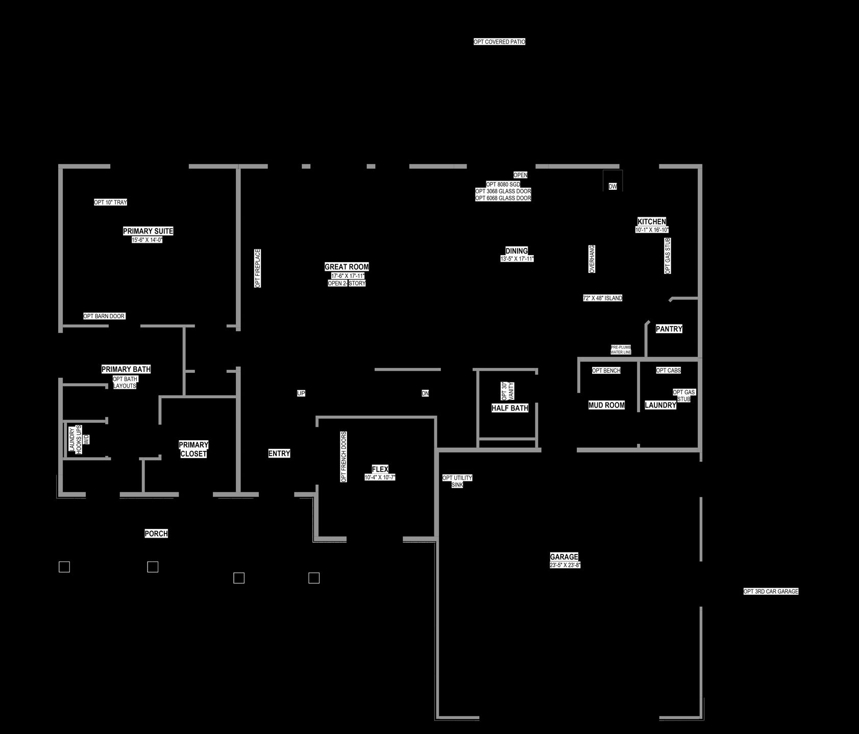 Main Level w/ Unfinished Basement