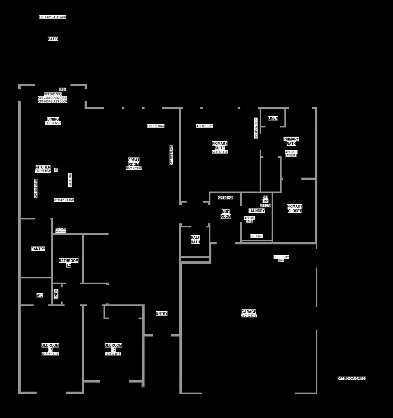 Main Level w/ Unfinished Basement