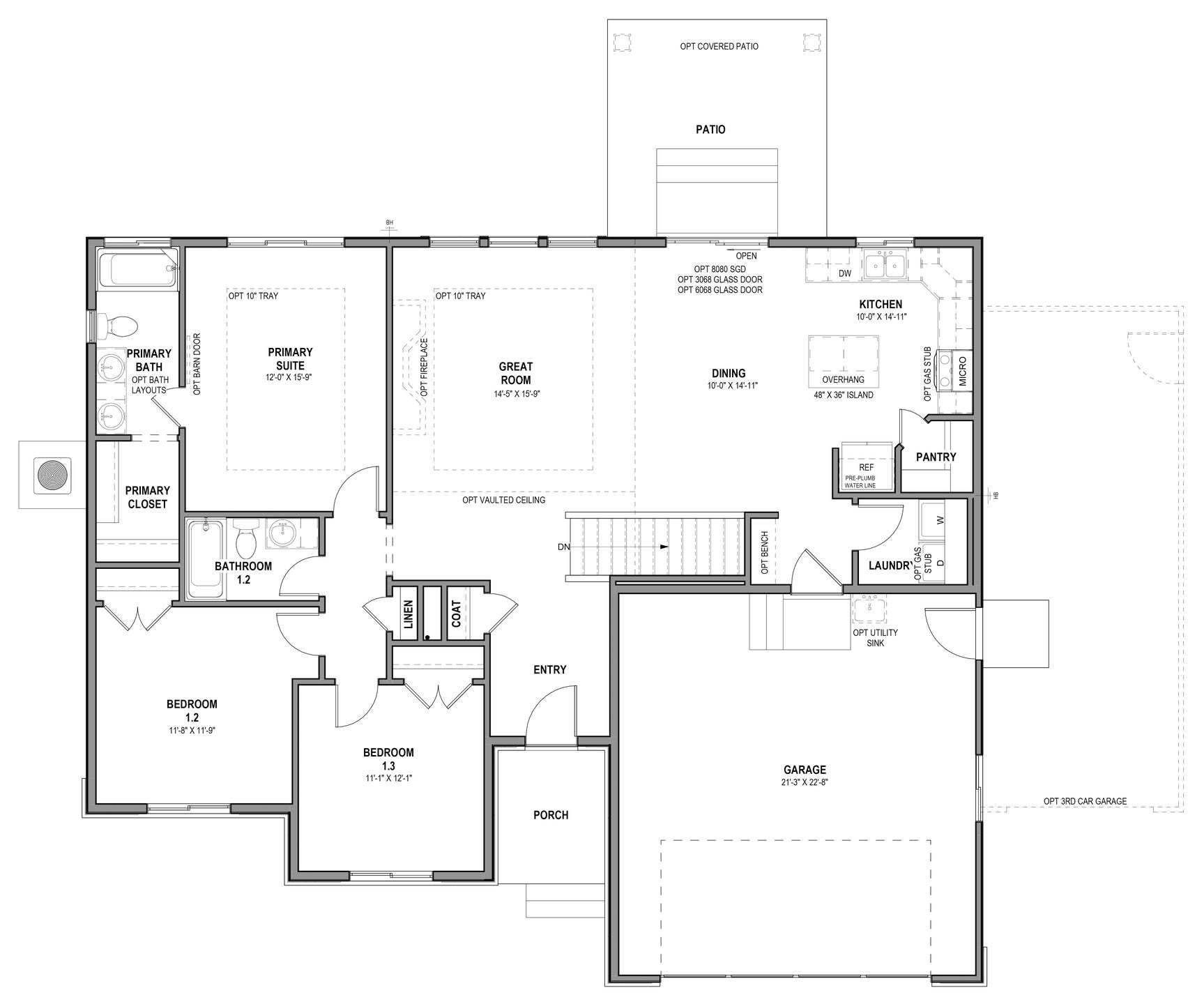 Main Level w/ Unfinished Basement