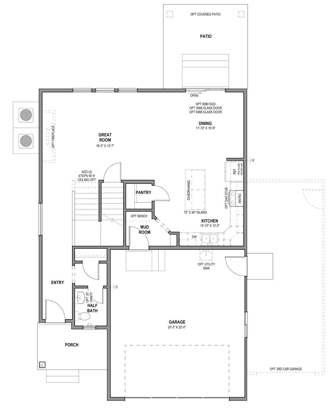 Main Level w/ Unfinished Basement