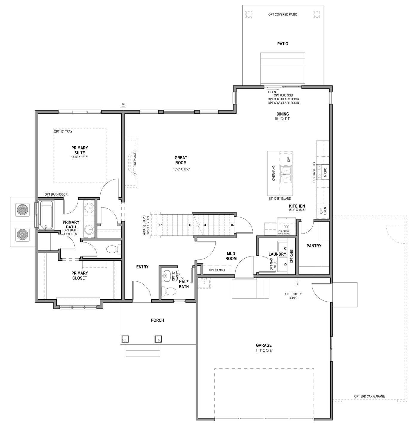 Main Level w/ Unfinished Basement