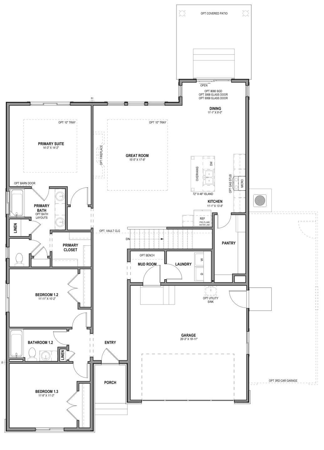 Main Level w/ Unfinished Basement