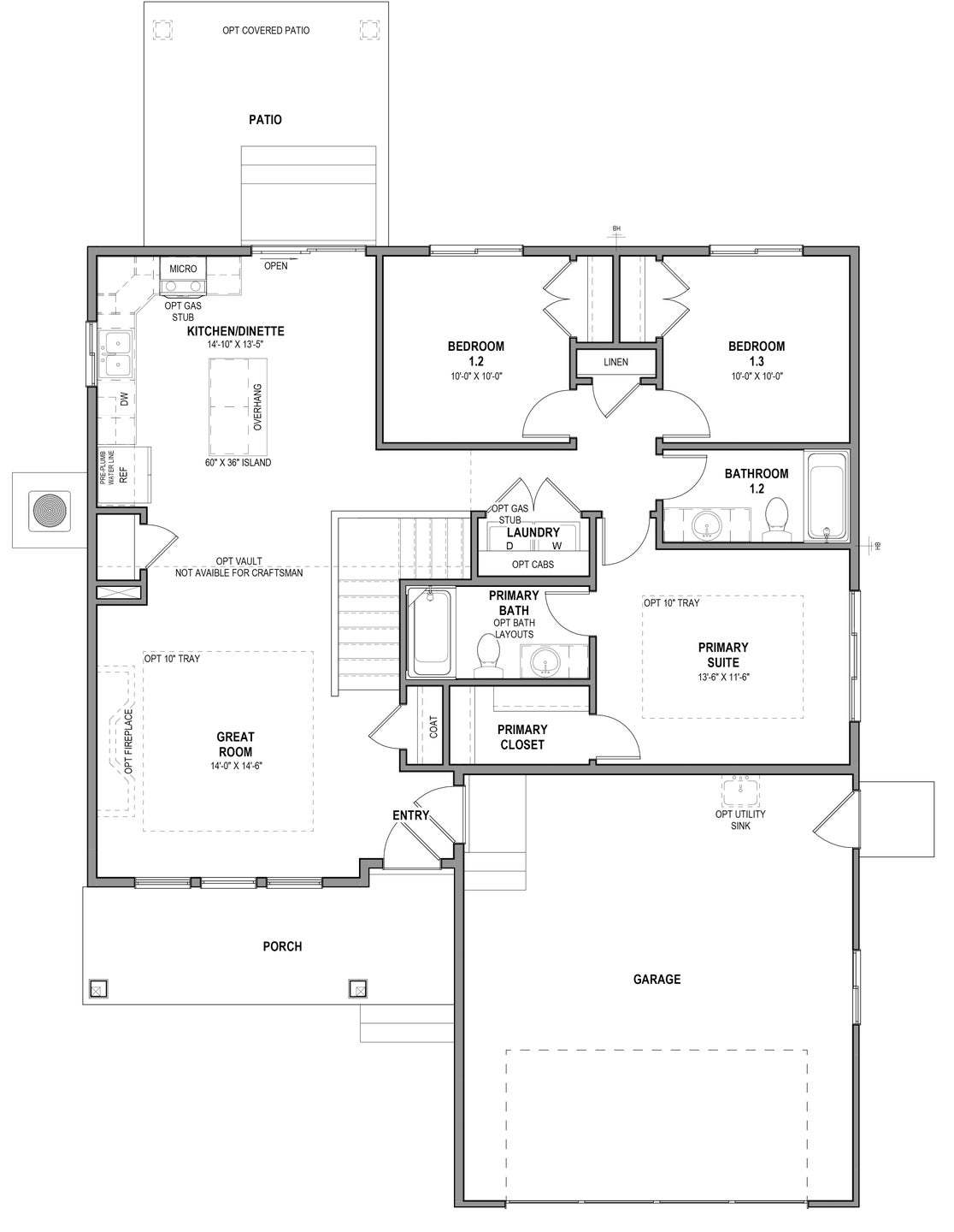 Main Level w/ Unfinished Basement