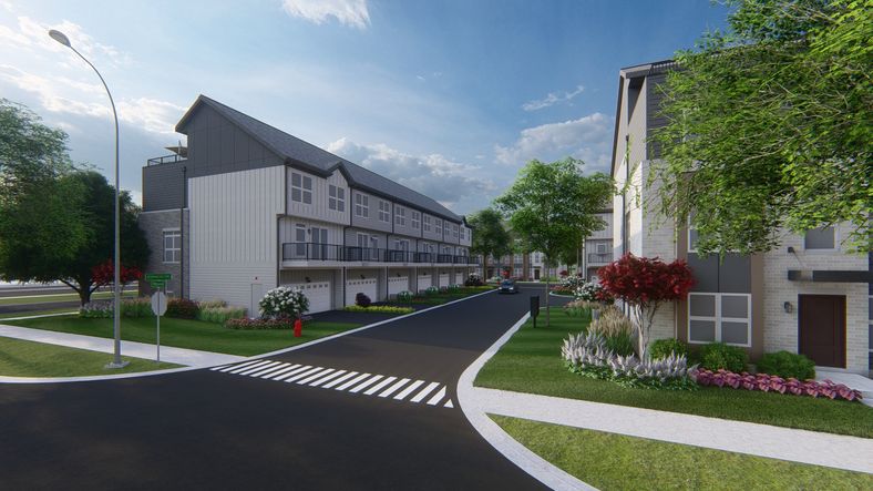 The Prosperita Naperville - Discover Happy Thriving. Modern Living Redefined. Quality, Style, and Innovation, and every doorstep welcomes you to a world of boundless joy and happiness. Disclaimer: Illustrative purposes only, final product may differ.