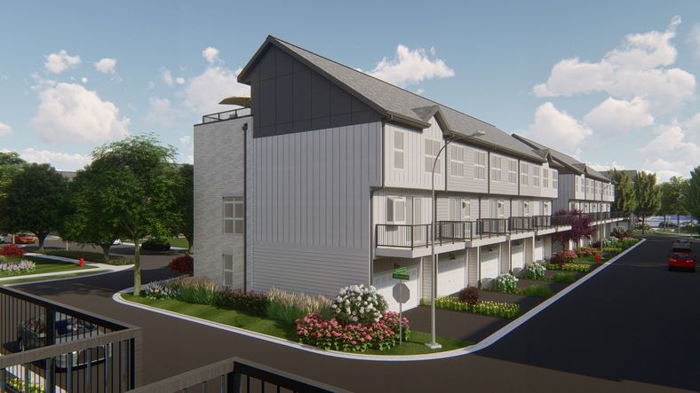 The Prosperita Naperville - Discover Happy Thriving. Modern Living Redefined. Quality, Style, and Innovation, and every doorstep welcomes you to a world of boundless joy and happiness. Disclaimer: Illustrative purposes only, final product may differ.