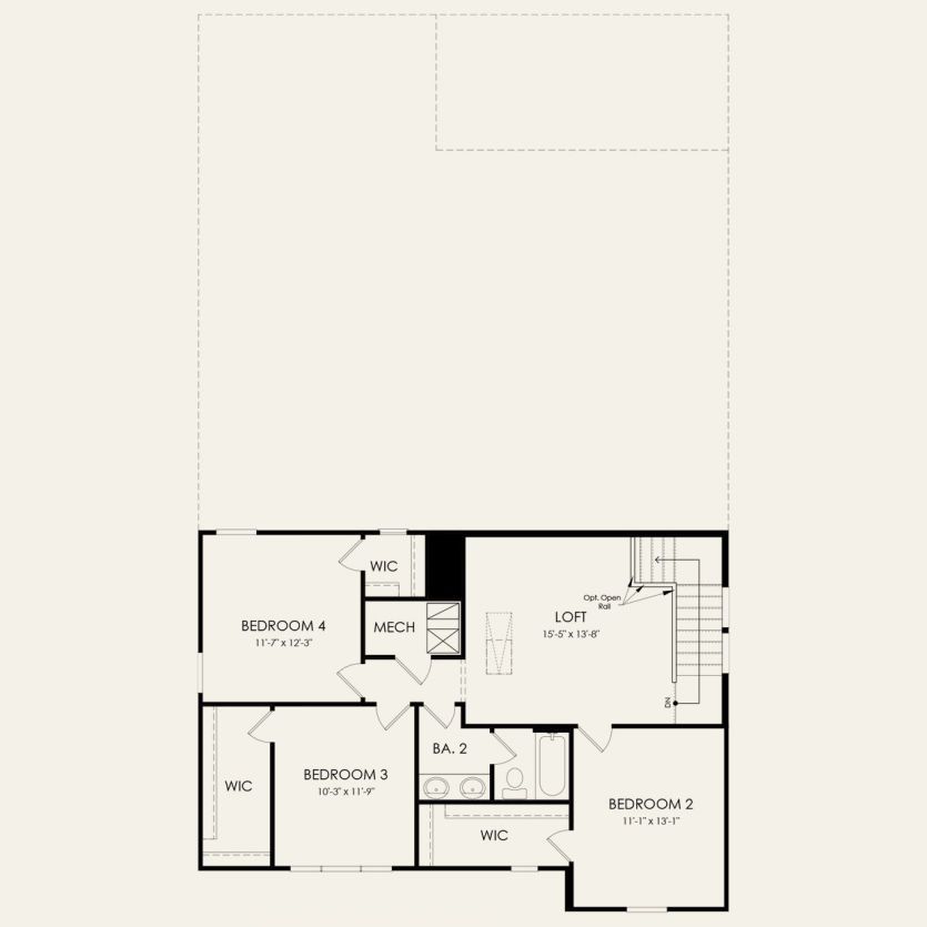 Second Floor 4 br / 2.5 ba
