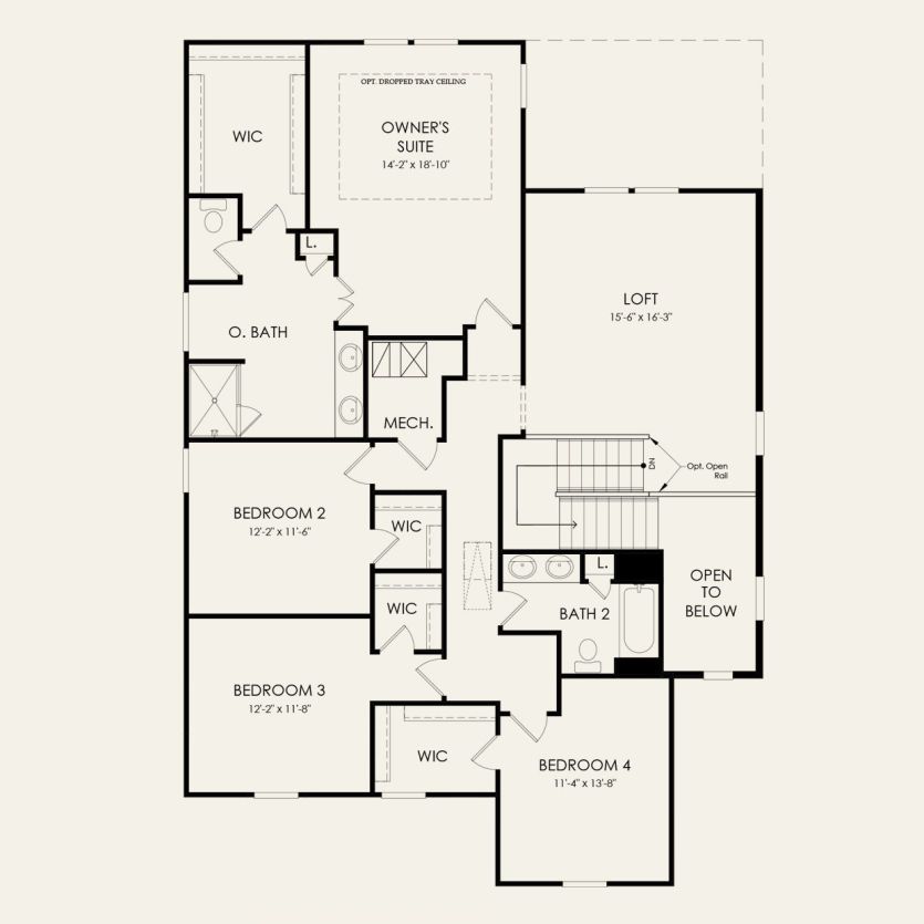 Second Floor 4 br / 3.5 ba