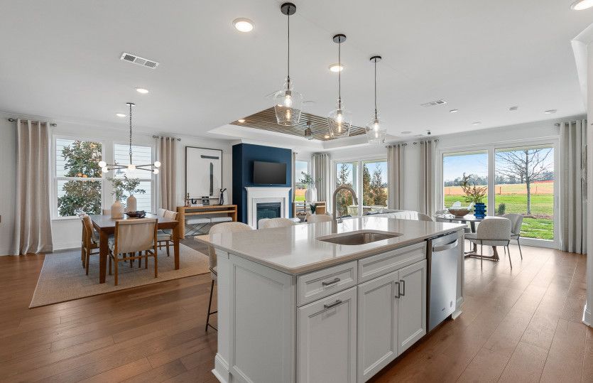 Kitchen Overlooks Gathering Room