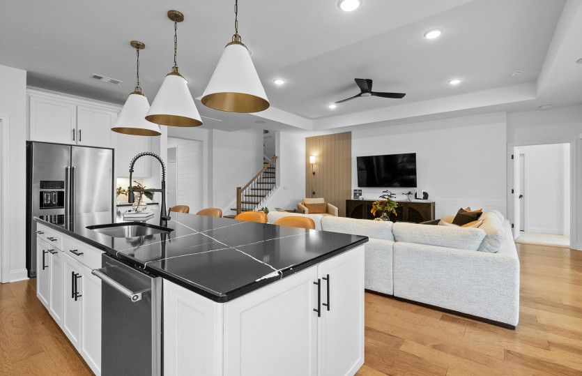 Kitchen Overlooks Gathering Room
