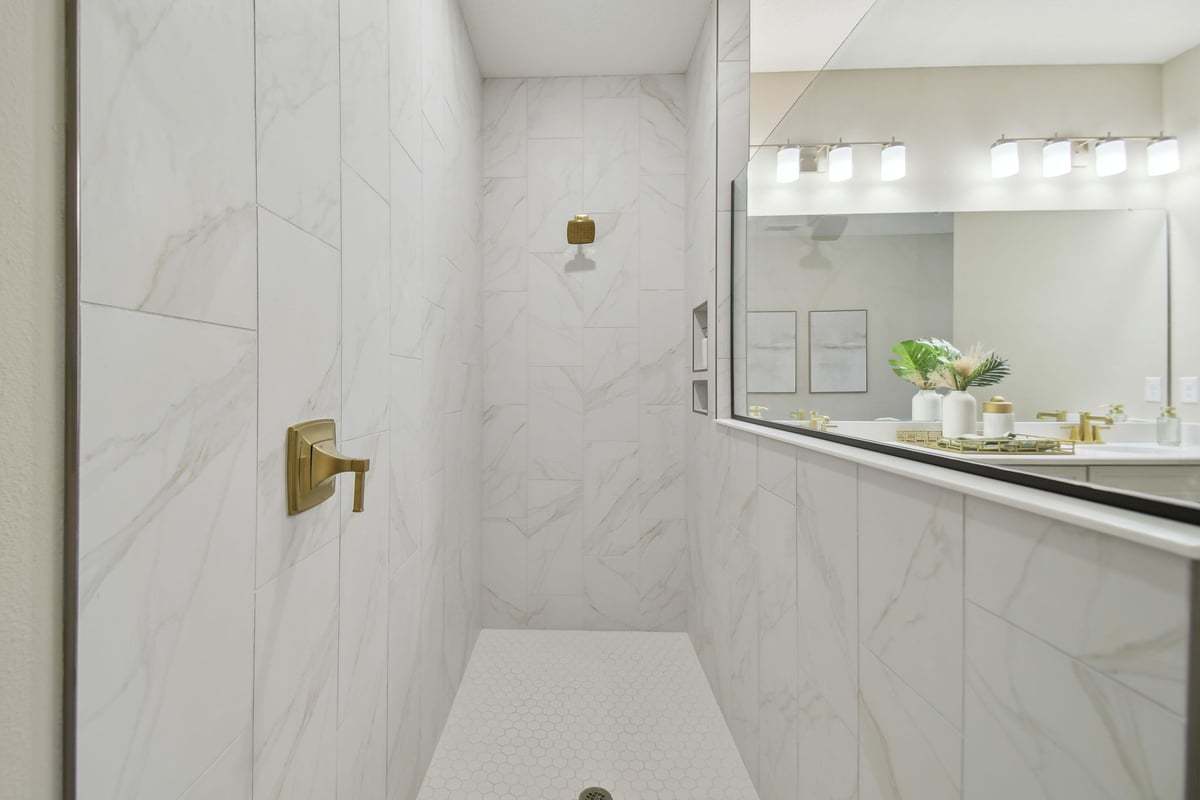 full tile walk in shower