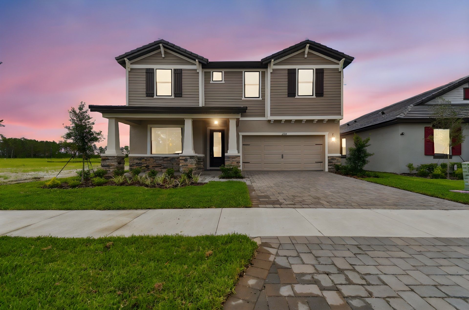 Juniper FL - Craftsman Elevation home exterior William Ryan Homes Tampa
