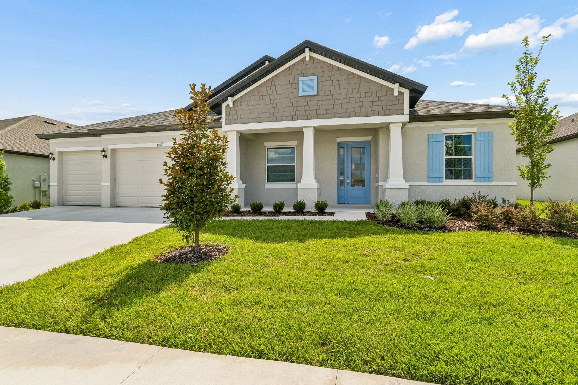 Exterior front porch