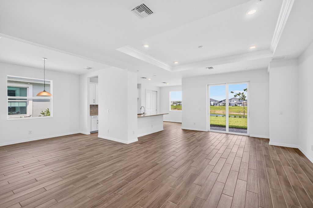 juno open concept living and dining areas
