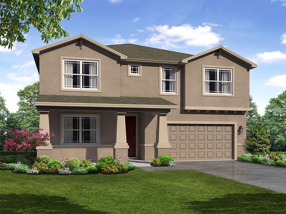 Juniper FL - French Country elevation home exterior William Ryan Homes Tampa