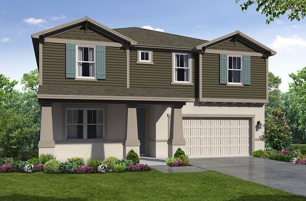 Juniper FL - Craftsman Elevation home exterior William Ryan Homes Tampa