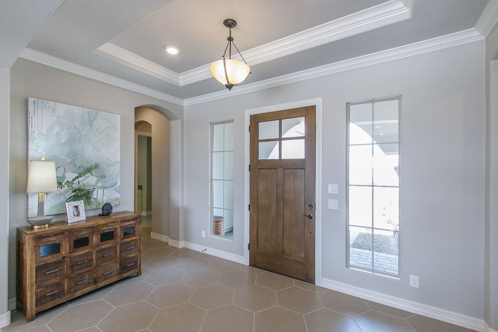 front door Carina model home Tranquility at Montecito in Estrella William Ryan Homes Phoenix