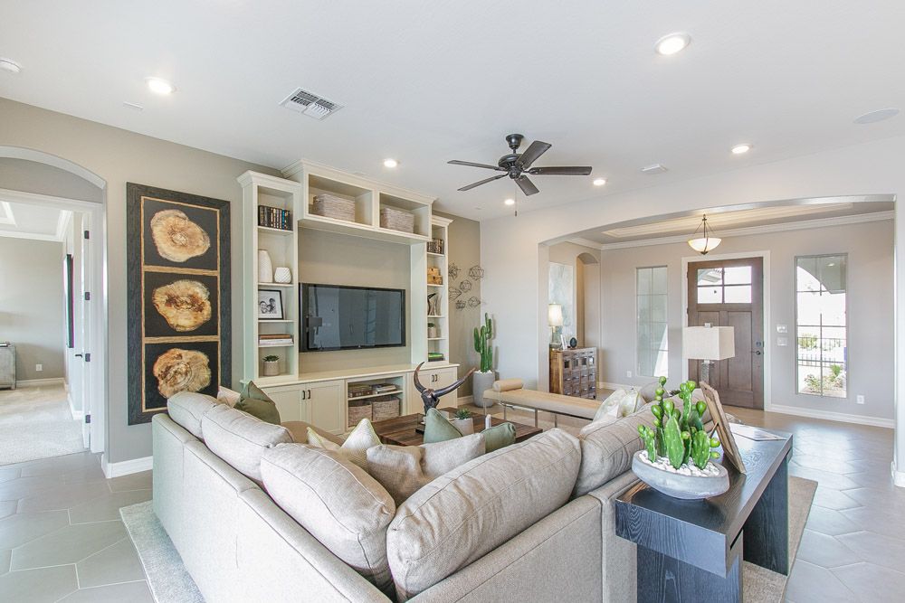 famly room alternate view Carina model home Tranquility at Montecito in Estrella William Ryan Homes Phoenix