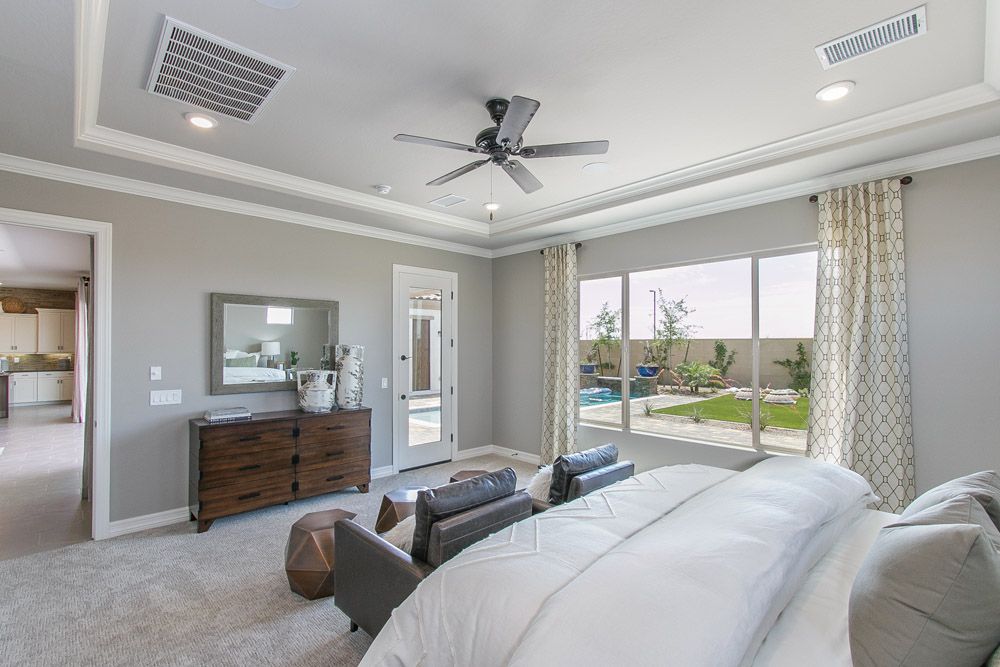 Master bedroom alternate Carina model home Tranquility at Montecito in Estrella William Ryan Homes Phoenix