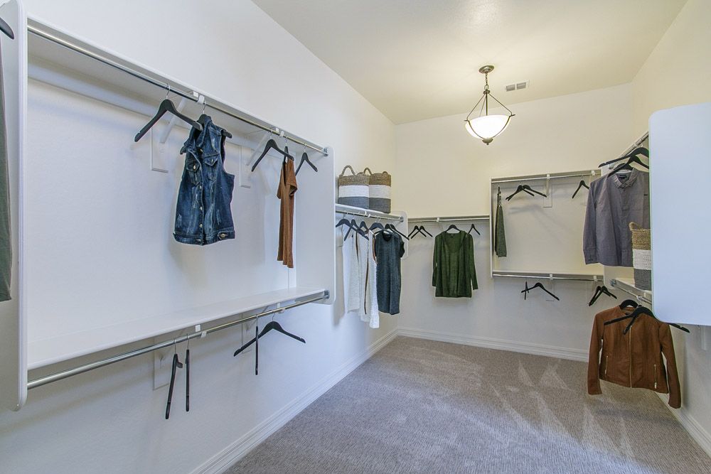 Master closet Carina model home Tranquility at Montecito in Estrella William Ryan Homes Phoenix