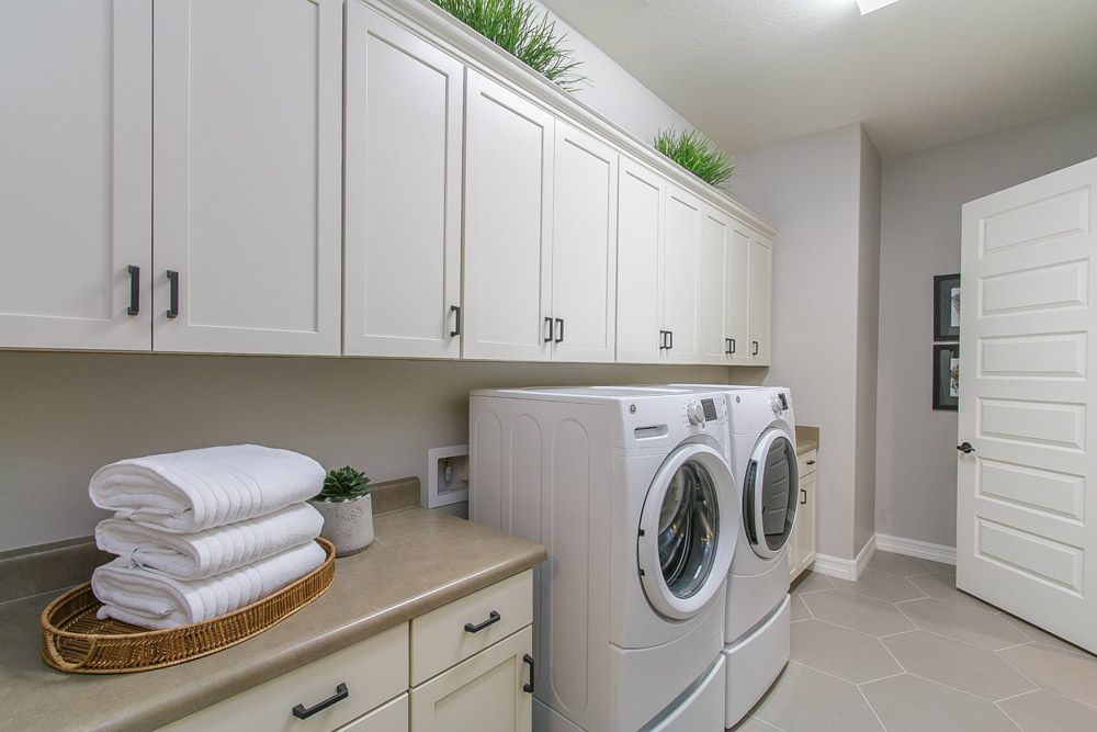 Laundry Carina model home Tranquility at Montecito in Estrella William Ryan Homes Phoenix