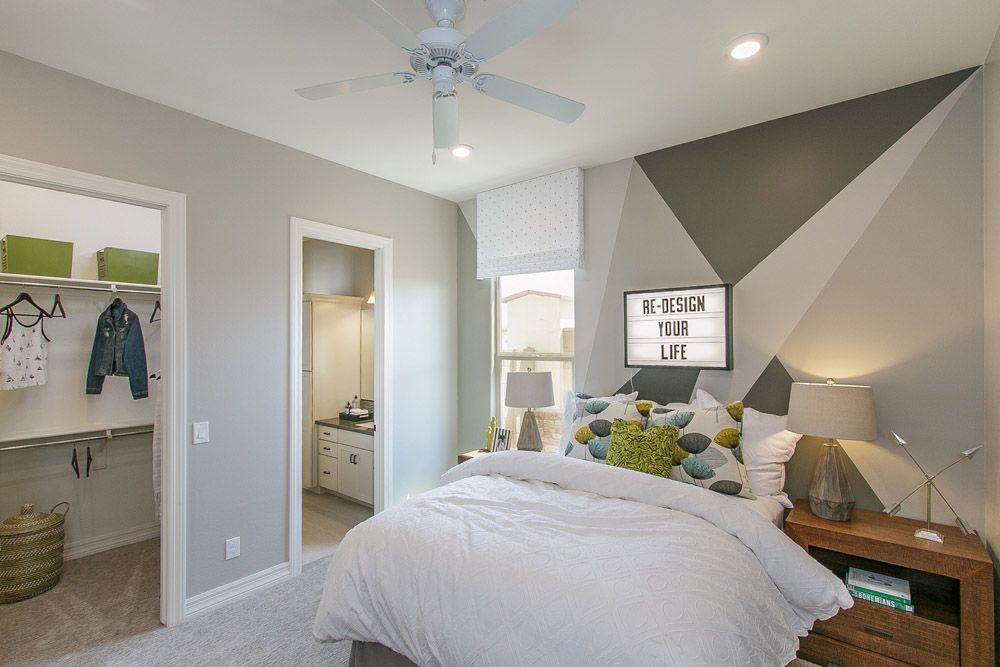 Bedroom 2 jack and jill Carina model home Tranquility at Montecito in Estrella William Ryan Homes Phoenix