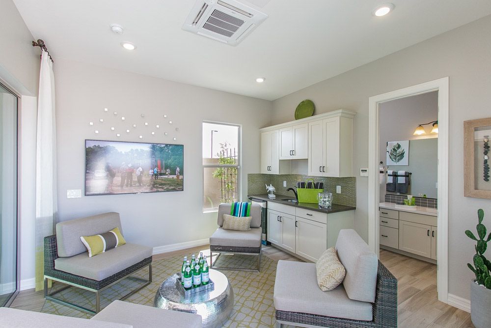 inside pool house Carina model home Tranquility at Montecito in Estrella William Ryan Homes Phoenix