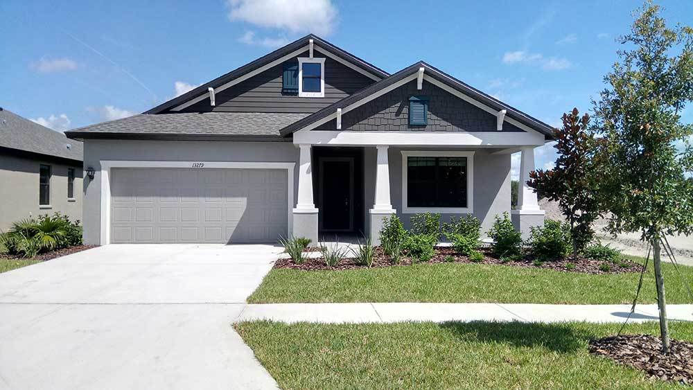 Sweetwater craftsman elevation new home front exterior William Ryan Homes Tampa