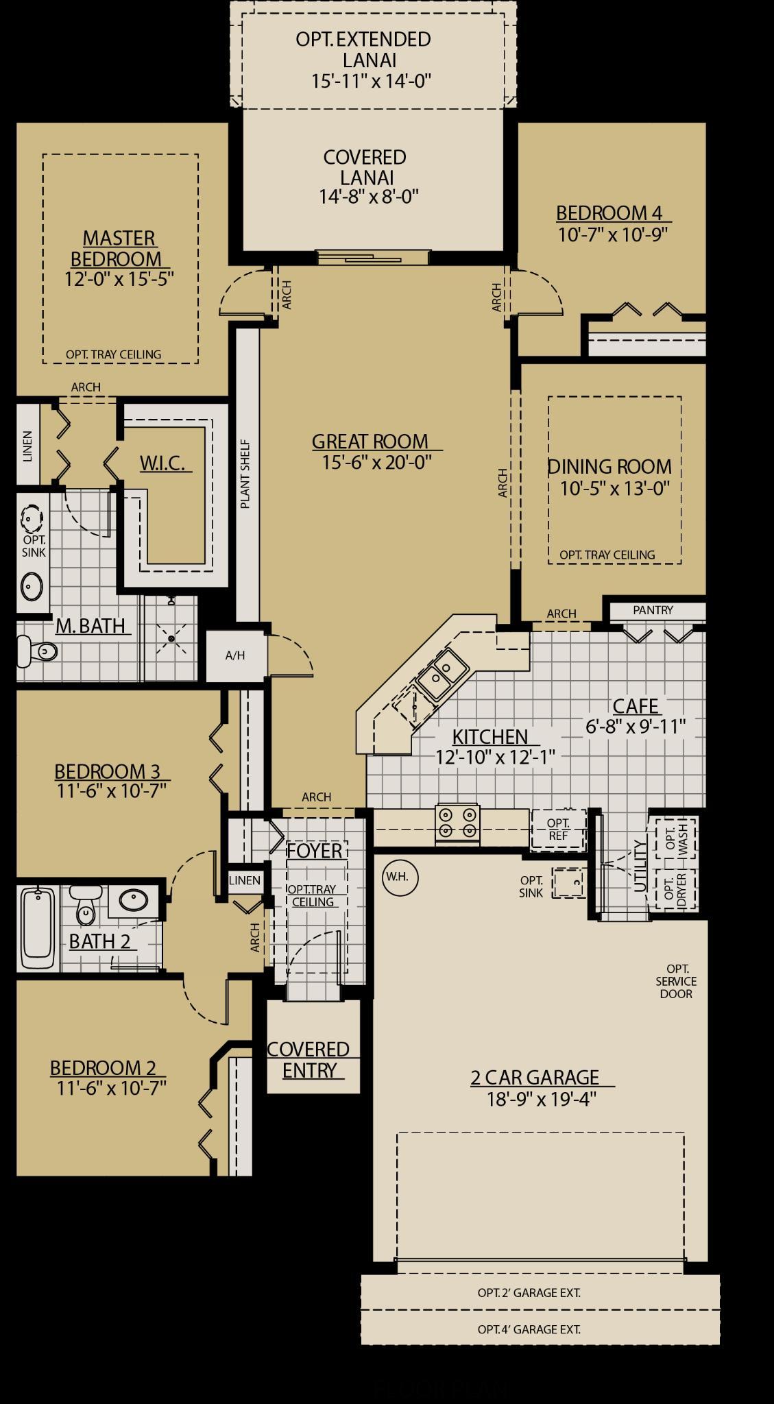 Sweetwater floor plan William Ryan Homes Tampa