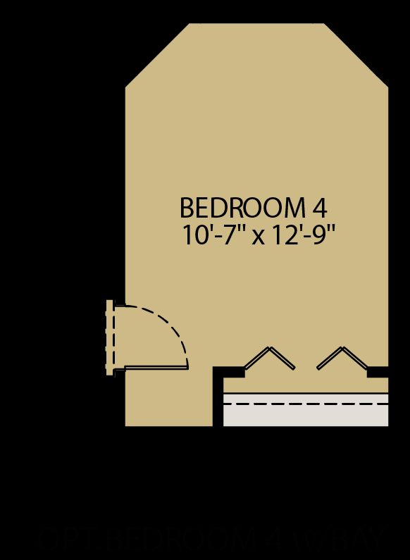 Sweetwater floor plan option bedroom 4 with Bay window William Ryan Homes Tampa