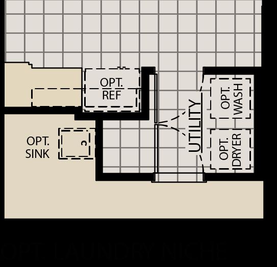 Sweetwater floor plan option laundry niche William Ryan Homes Tampa