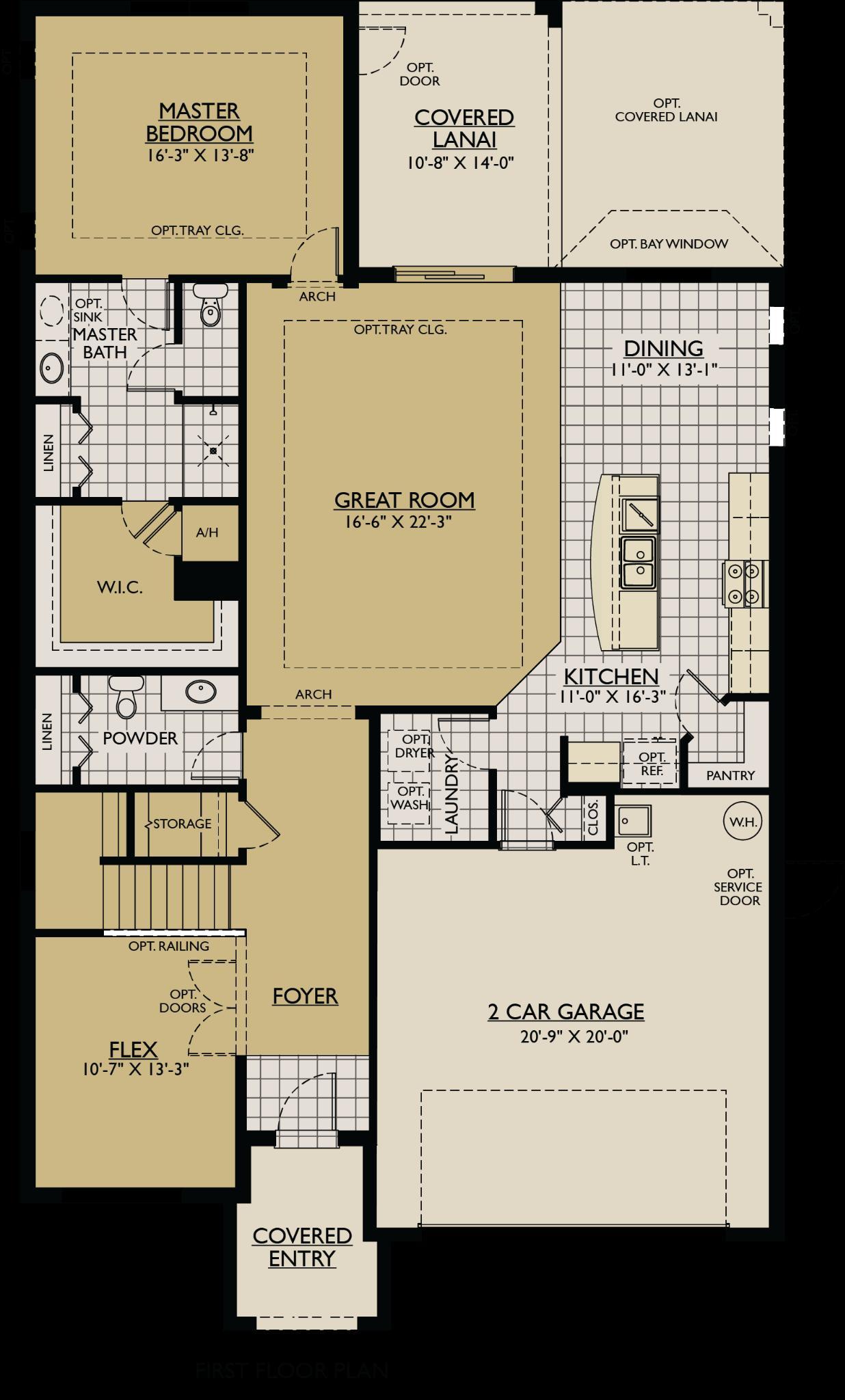Sandalwood first floor plan William Ryan Homes Tampa