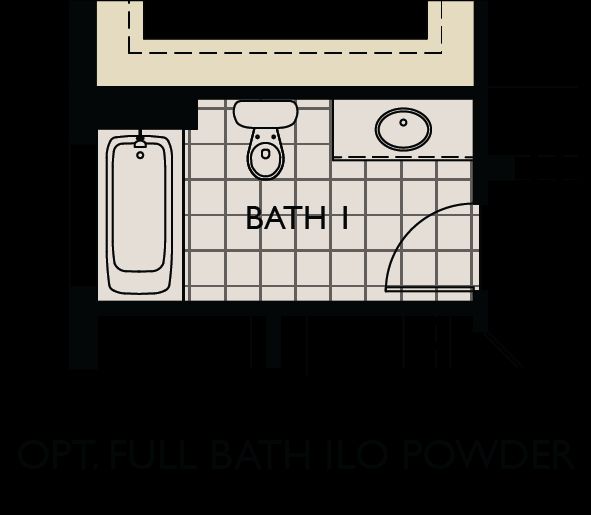 Sandalwood floor plan option full bath in lieu of powder William Ryan Homes Tampa