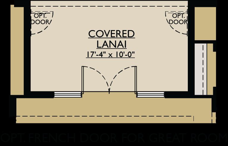 Sweet Bay floor plan option French door for great room William Ryan Homes Tampa