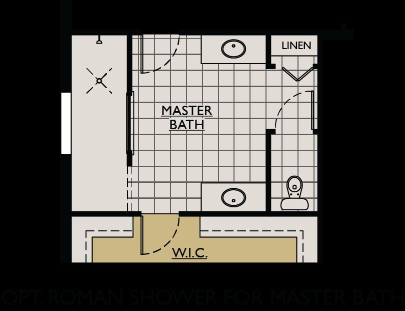 Sweet Bay floor plan option Roman shower for master bath William Ryan Homes Tampa